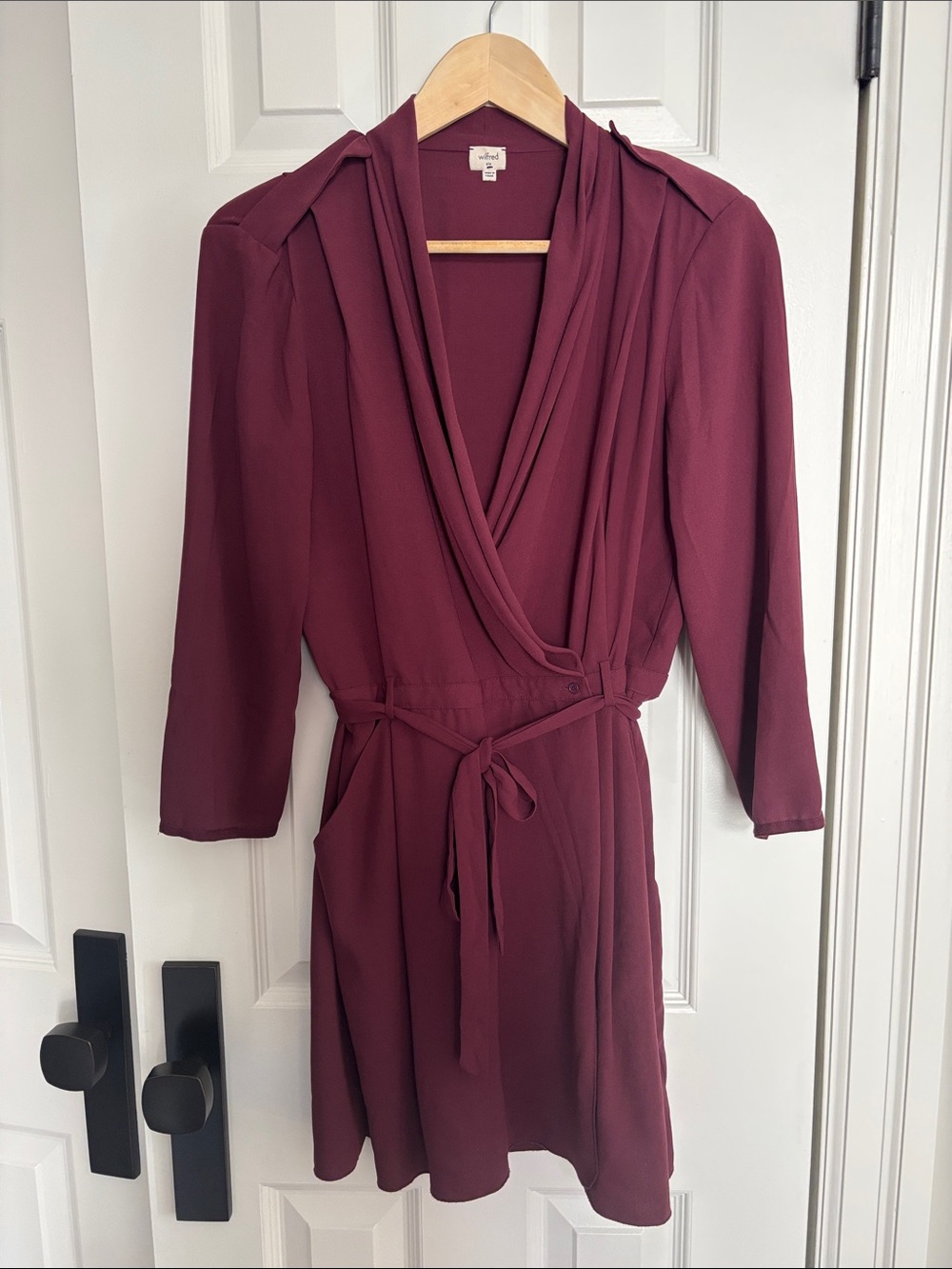 Wilfred Burgundy Wrap Dress